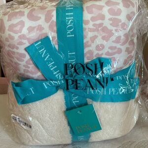 Posh Peanut Delaney Pink leopard Plush Patoo Rare blanket